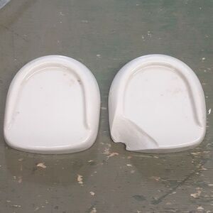 Lot of 2 porcelain furniture coasters/protecters/risers